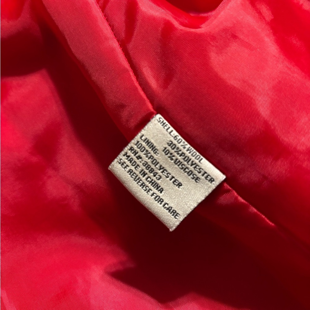 Grane Bold Red Pea Coat - Picture 5 of 8